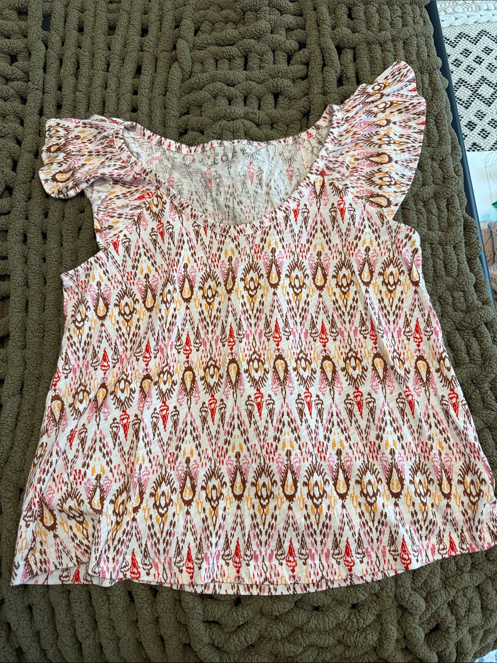 LOFT Flutter Sleeve Printed Women's Top